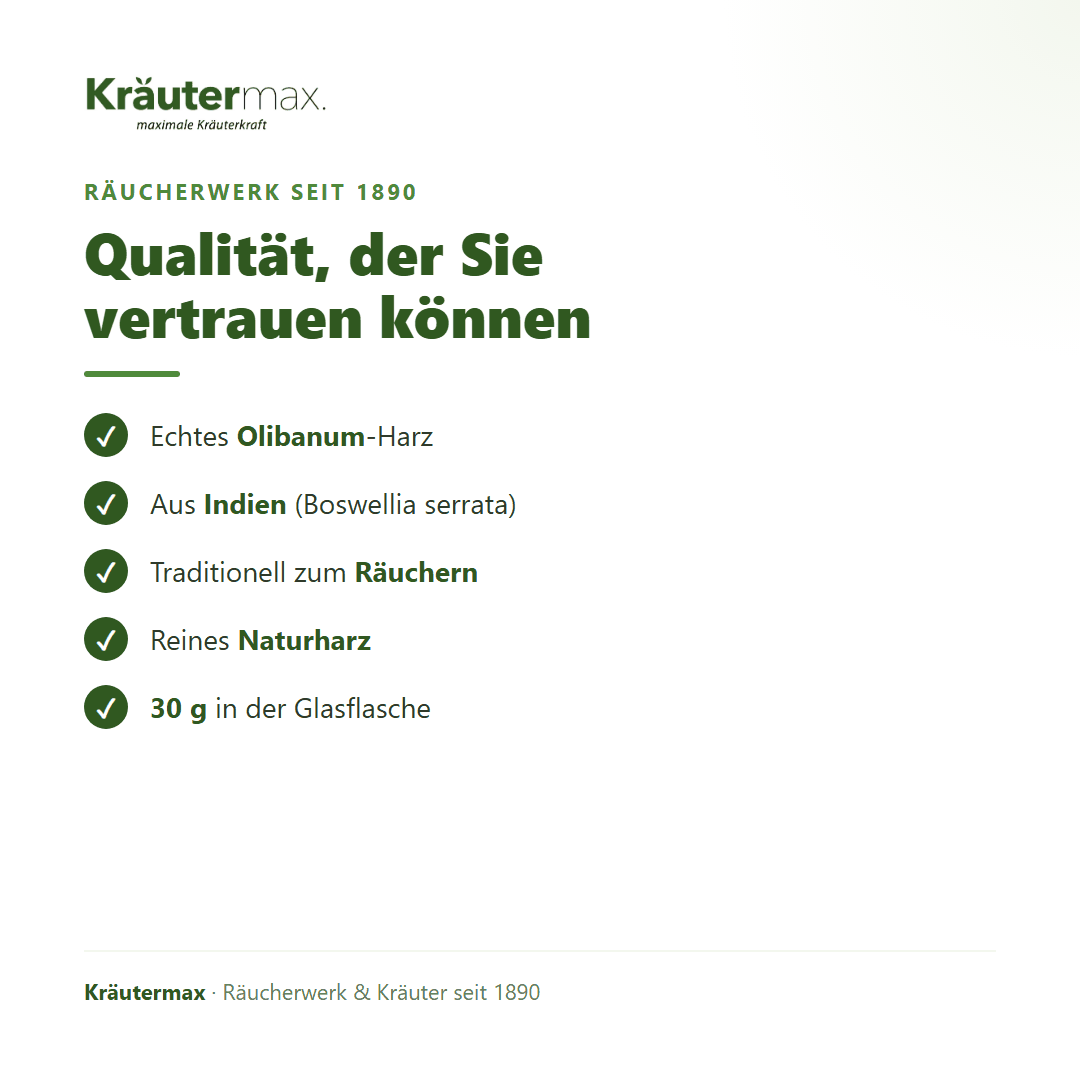 Weihrauch – Qualität: reines Naturharz, traditionell zum Räuchern