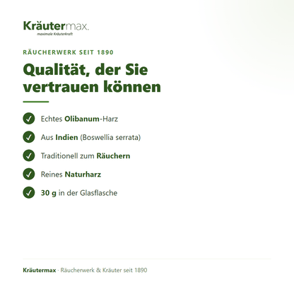 Weihrauch – Qualität: reines Naturharz, traditionell zum Räuchern