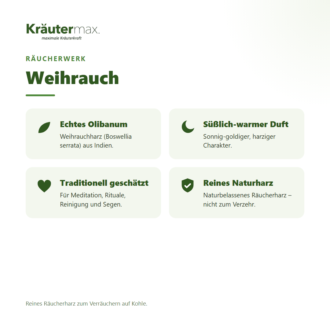 Weihrauch von Kräutermax – Räucherwerk zum Verräuchern auf Kohle