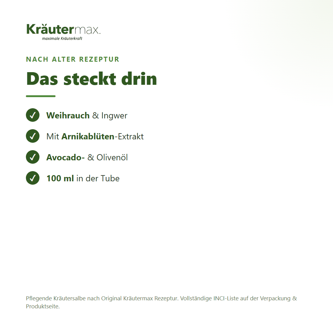 Weihrauch Salbe – Inhaltsstoffe nach alter Rezeptur
