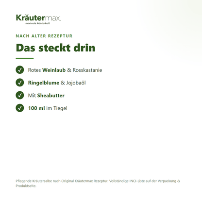 Weinlaub Salbe – Inhaltsstoffe nach alter Rezeptur